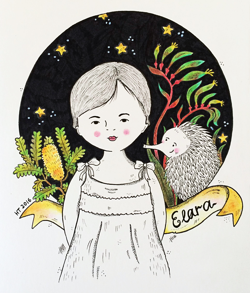 Perth_children_illustrator_custom_portraits_elara